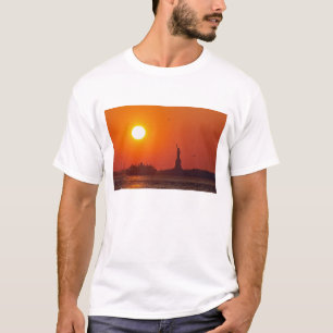 Camiseta Estátua da Liberdade, New York Harbor, NY, EUA,