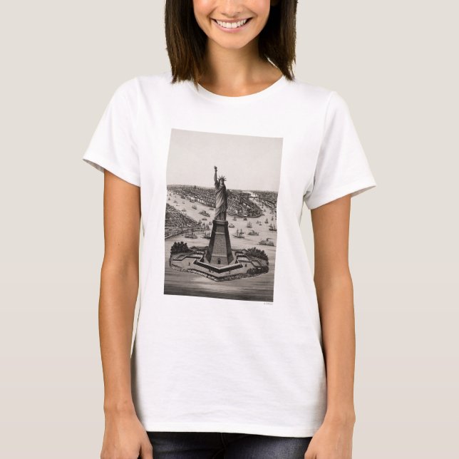 Camiseta Estátua da liberdade no porto de New York (Frente)