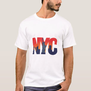 Camiseta Estátua da Liberdade Nova Iorque Skyline Design