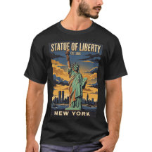 Estátua da Liberdade Nova York Cartaz de Viagem Vi