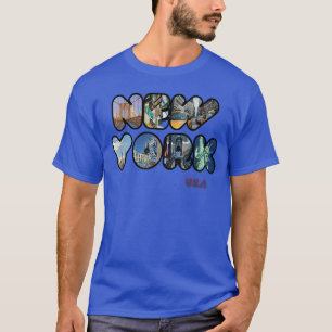 Camiseta Estátua da Liberdade Nova York NYC Horizontes Souv