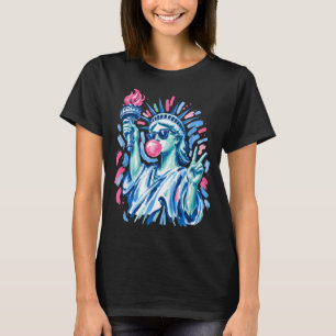Camiseta Estátua da Liberdade Préppy de 4 de Julho Sopra