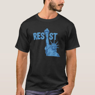 Camiseta Estátua da Liberdade Resiste Gráfico resiste Anti-