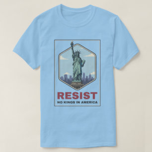 Camiseta Estátua da Liberdade Resistir Anti-Trump