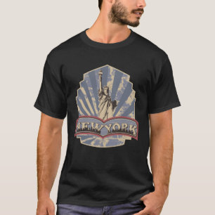Camiseta Estátua da Liberdade sobre Nova Iorque
