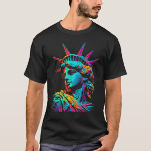 Camiseta Estátua da Liberdade Souvenir Pintura em Nova Iorq
