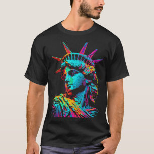 Camiseta Estátua da Liberdade Souvenir Pintura em Nova Iorq