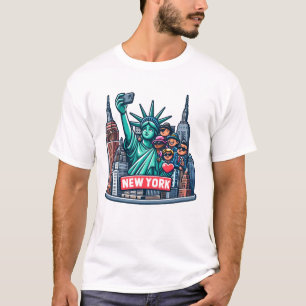 Camiseta Estatua da Liberdade Tira Selfie
