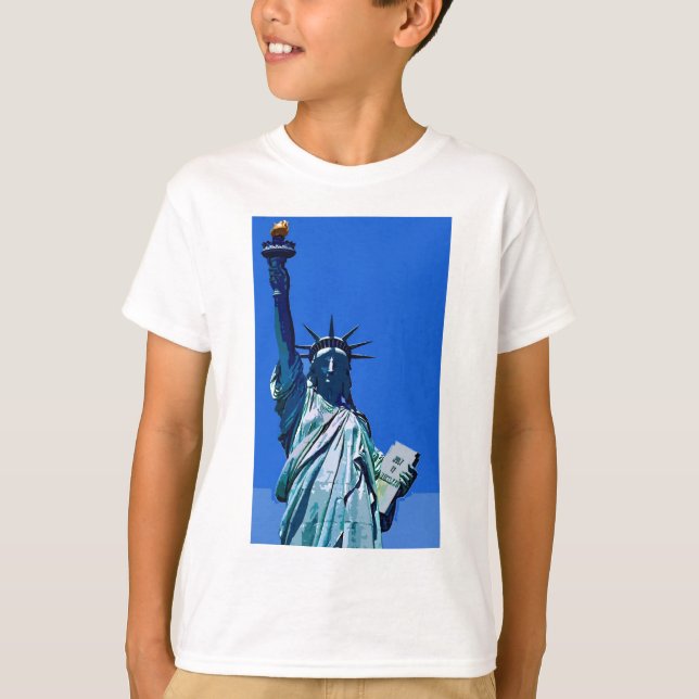 Camiseta Estátua da Liberdade Trabalho de arte (Frente)