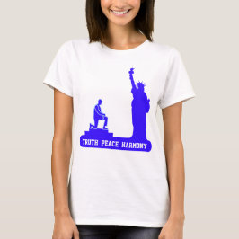 Camiseta Estátua da Liberdade, verdade paz & harmonia