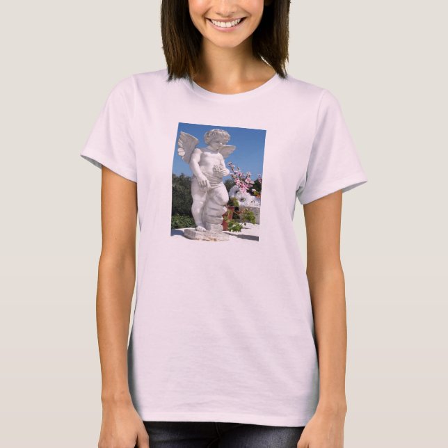 Camiseta Estátua De Anjo A Rosa (Frente)
