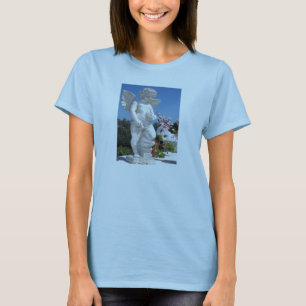 Camiseta Estátua De Anjo Em Azul De Bebê