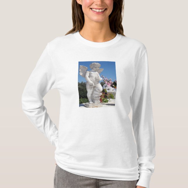 Camiseta Estátua De Anjo Em Branco (Frente)