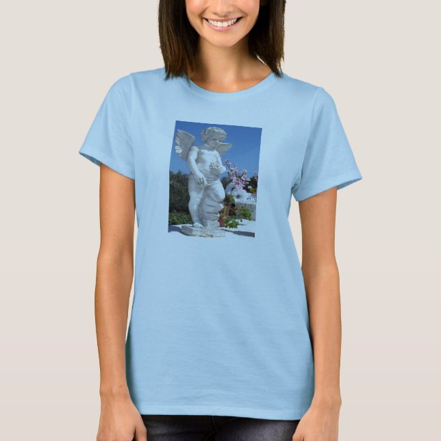 Camiseta Estátua De Anjo Em Lilac (Frente)