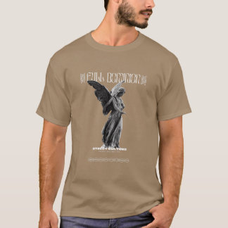 Camiseta Estátua de Anjo Gótico do Domínio Caído Dark Luxe