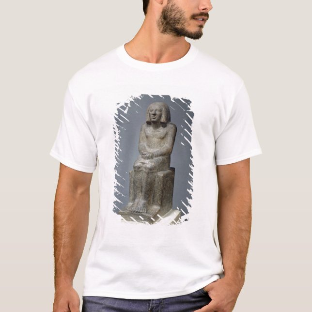 Camiseta Estátua de Ankh, padre de Horus, Pe Dynastic (Frente)