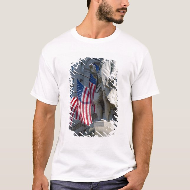 Camiseta estátua de Benjamin Franklin em Washington, DC (Frente)
