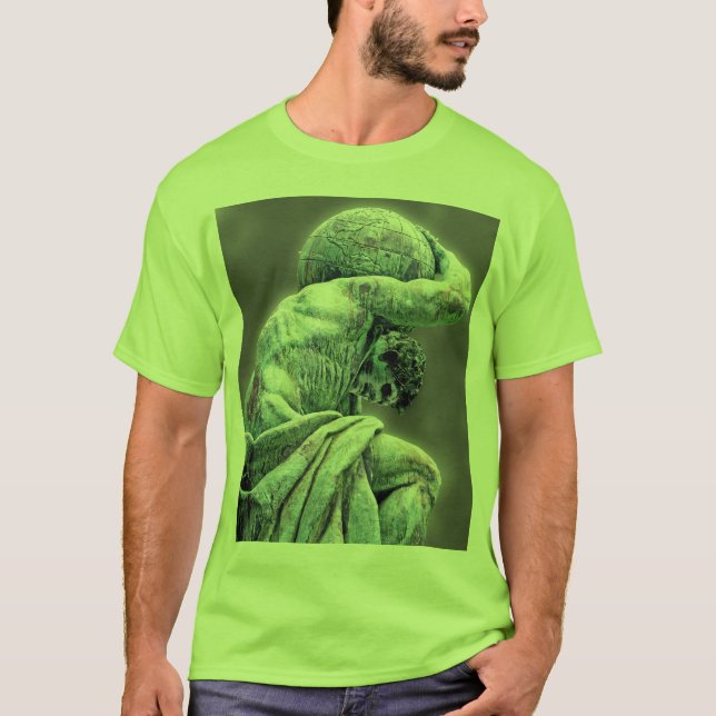 Camiseta Estátua de Bismarck, Berlim, atlas grego do deus, (Frente)