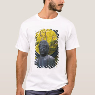 Camiseta Estátua de Buda nos Jardins Japoneses Dourado