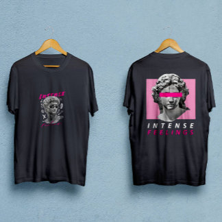 Camiseta Estátua de David com óculos intensos