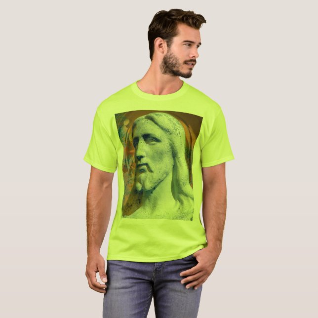 Camiseta Estátua de Jesus Cristo Anônimo em Peoria IL  (Frente Completa)