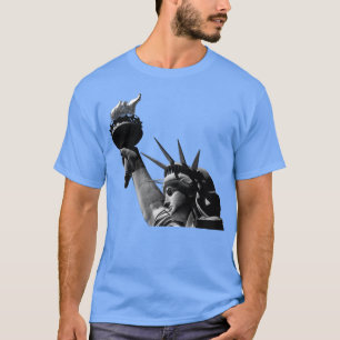 Camiseta Estátua de Liberdade Preta e Branca