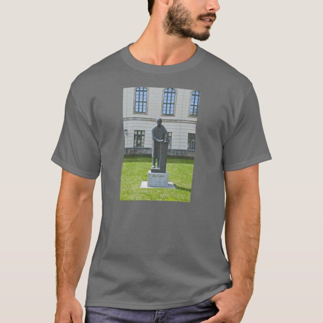 Camiseta Estátua de Max Planck em Berlim (Frente)