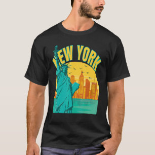 Camiseta Estátua de Nova Iorque, de Marca do Liberty NY Sou
