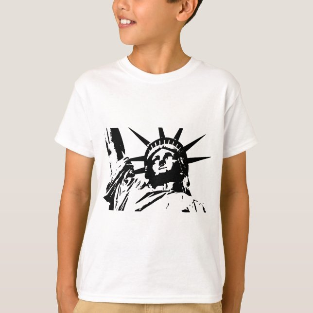 Camiseta Estátua de pop Art da Liberdade (Frente)