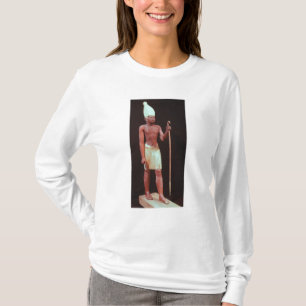 Camiseta Estátua de Sesostris mim com uma coroa branca