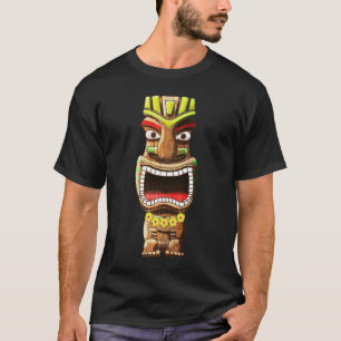 Camiseta Estátua de Tiki Polinésia Havaiana