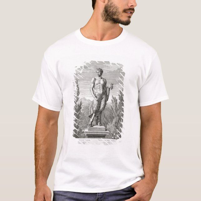 Camiseta Estátua de um Satyr que guardara um grupo de uvas, (Frente)