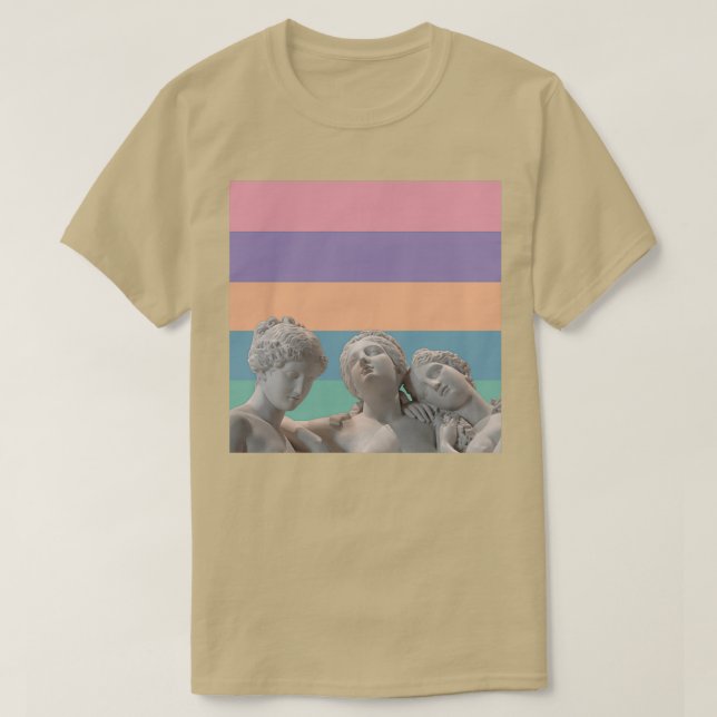 Camiseta estátua de Vintage (Frente do Design)