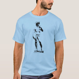 Camiseta Estátua: Digam a palavra F — Impressão preto