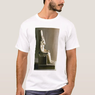 Camiseta Estátua do deus Montu com a cabeça de um touro, 