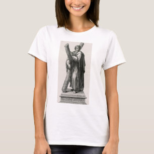 Camiseta Estátua do Santo Andrew Apostle com cruz