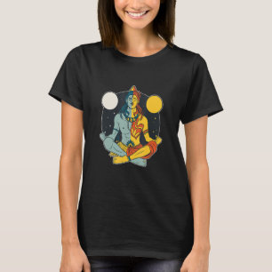 Camiseta Estátua do Senhor Hindu Shiva Figura de Meditação 
