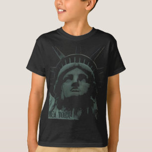 Camiseta Estátua do T-Shirt Kid da Liberdade Orgânica T de 