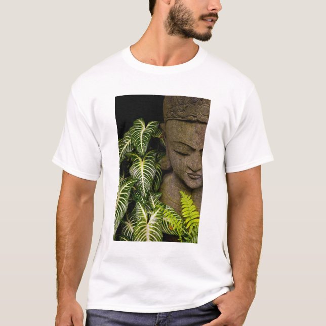 Camiseta Estátua em uma informações sobre localização do (Frente)