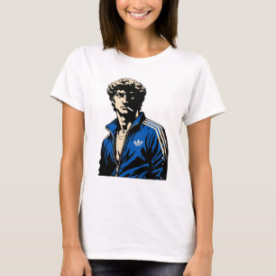 Camiseta Estátua engraçada de David de Michelangelo em fato