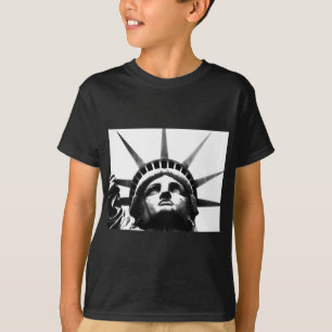 Camiseta Estátua Negra e Branca da Liberdade