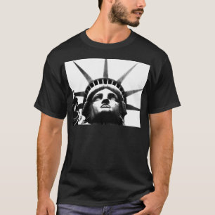 Camiseta Estátua Negra e Branca da Liberdade