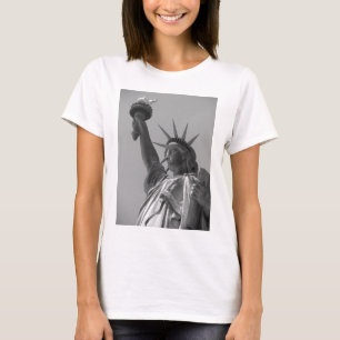 Camiseta Estátua Negra e Branca do Nova Iorque da Liberdade