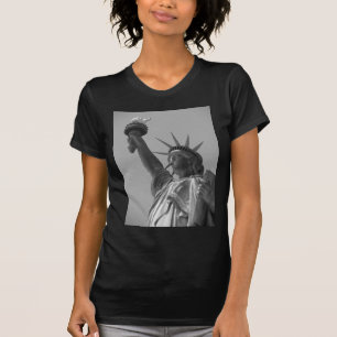 Camiseta Estátua Negra e Branca do Nova Iorque da Liberdade