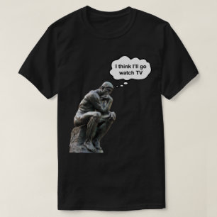 Camiseta Estátua Pensadora de Rodin - Acho que vou assisti
