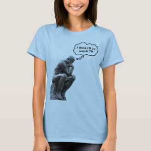 Camiseta Estátua Pensadora de Rodin - Acho que vou assisti