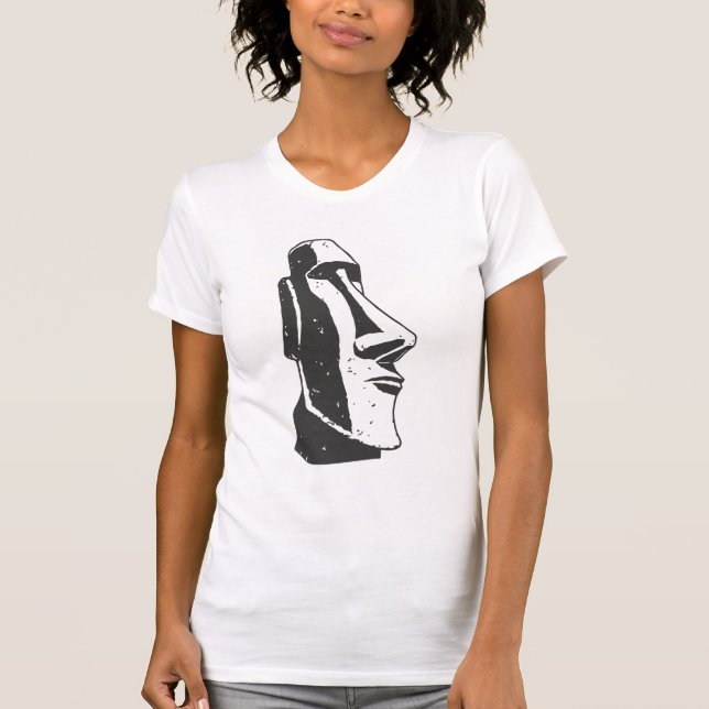 Camiseta Estátua principal de Moai da Ilha de Páscoa (Frente)