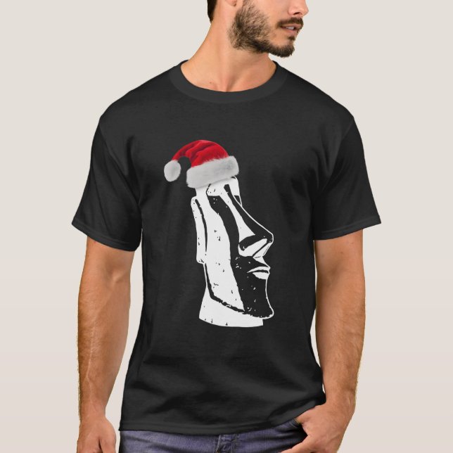 Camiseta Estatuas Moai das Cabeças da Ilha de Páscoa (Frente)