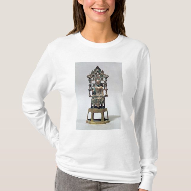 Camiseta Estatueta de Buddha na meditação, Tang (Frente)
