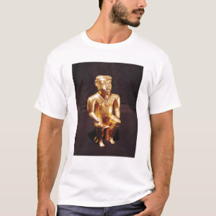 Camiseta Estatueta de um homem assentado, Quimbaya